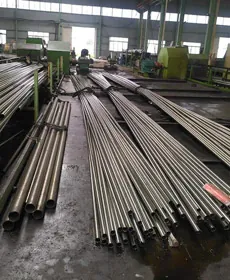 Bundles of seamless stainless steel tubes on the Thaida factory floor