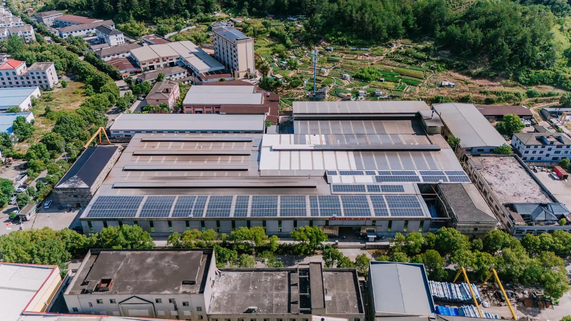 Aerial view of the THAIDA factory in Ban Bueng, Chonburi